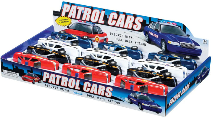 Pull Back Patrol Police Cars