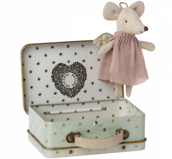 Angel Mouse in Suitcase