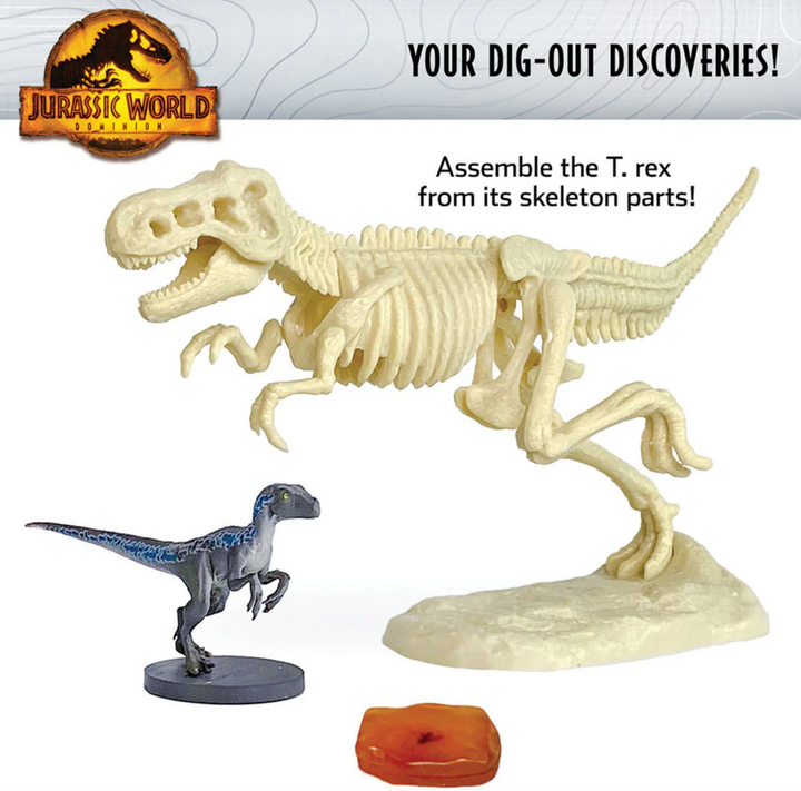 Jurassic World: Dominion Dinosaur Dig - Blue, T. Rex, and Amber