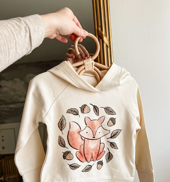 Foxy Printed Raglan Hoodie