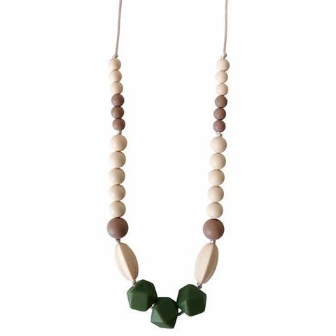 Organic Beechwood and Silicone Teething Necklace