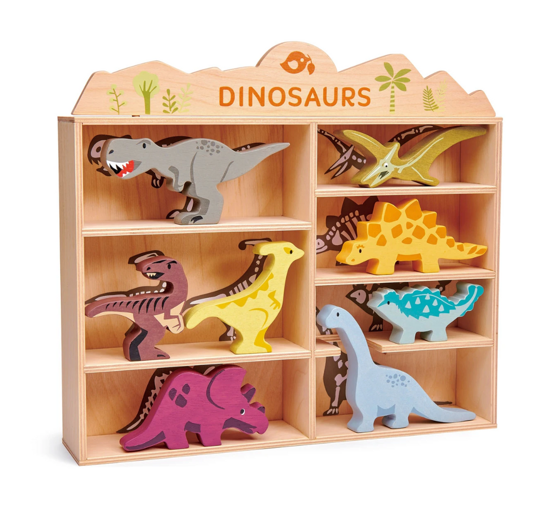 Wooden Animal Set With Display